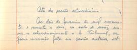 Ata da Sessão Extraordinária do Tribunal Regional Eleitoral de Minas Gerais, realizada em 02/02/1962