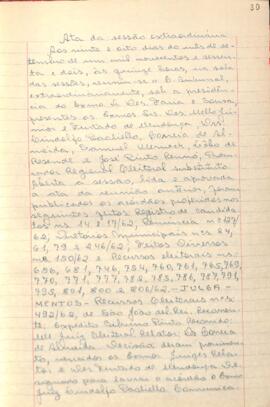 Ata da Sessão Extraordinária do Tribunal Regional Eleitoral de Minas Gerais, realizada em 28/09/1962