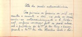 Ata da Sessão Extraordinária do Tribunal Regional Eleitoral de Minas Gerais, realizada em 01/02/1962