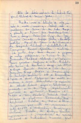 Ata da Sessão Ordinária do Tribunal Regional Eleitoral de Minas Gerais, realizada em 09/09/1959