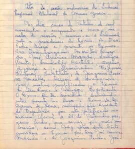 Ata da Sessão Ordinária do Tribunal Regional Eleitoral de Minas Gerais, realizada em 05/10/1959