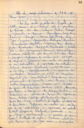 Ata da Sessão Ordinária do Tribunal Regional Eleitoral de Minas Gerais, realizada em 28/08/1959