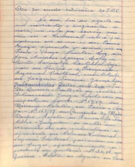 Ata da Sessão Ordinária do Tribunal Regional Eleitoral de Minas Gerais, realizada em 03/08/1959