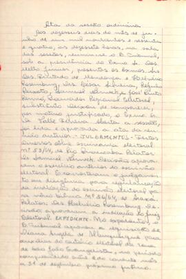 Ata da Sessão Ordinária do Tribunal Regional Eleitoral de Minas Gerais, realizada em 16/06/1964