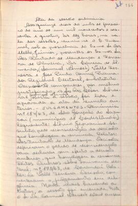 Ata da Sessão Ordinária do Tribunal Regional Eleitoral de Minas Gerais, realizada em 15/02/1964