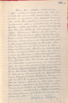 Ata da Sessão Ordinária do Tribunal Regional Eleitoral de Minas Gerais, realizada em 29/05/1964