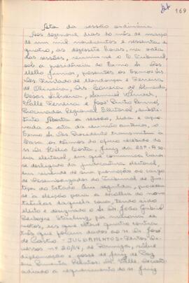 Ata da Sessão Ordinária do Tribunal Regional Eleitoral de Minas Gerais, realizada em 19/03/1964