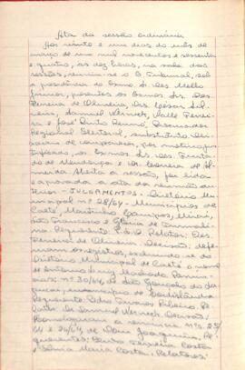 Ata da Sessão Ordinária do Tribunal Regional Eleitoral de Minas Gerais, realizada em 21/03/1964