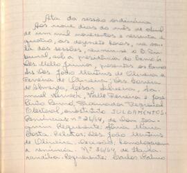 Ata da Sessão Ordinária do Tribunal Regional Eleitoral de Minas Gerais, realizada em 09/04/1964