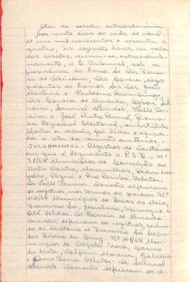 Ata da Sessão Extraordinária do Tribunal Regional Eleitoral de Minas Gerais, realizada em 20/04/1964