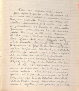 Ata da Sessão Ordinária do Tribunal Regional Eleitoral de Minas Gerais, realizada em 08/05/1964