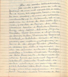 Ata da Sessão Extraordinária do Tribunal Regional Eleitoral de Minas Gerais, realizada em 22/02/1965