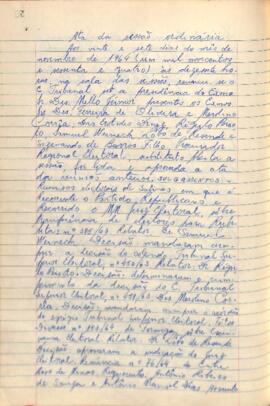 Ata da Sessão Ordinária do Tribunal Regional Eleitoral de Minas Gerais, realizada em 27/11/1964