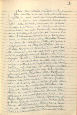 Ata da Sessão Extraordinária do Tribunal Regional Eleitoral de Minas Gerais, realizada em 25/08/1965