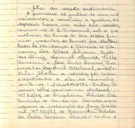 Ata da Sessão Ordinária do Tribunal Regional Eleitoral de Minas Gerais, realizada em 01/07/1964