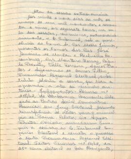 Ata da Sessão Extraordinária do Tribunal Regional Eleitoral de Minas Gerais, realizada em 29/03/1965