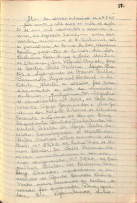 Ata da Sessão Ordinária do Tribunal Regional Eleitoral de Minas Gerais, realizada em 27/08/1965