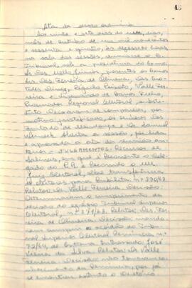 Ata da Sessão Ordinária do Tribunal Regional Eleitoral de Minas Gerais, realizada em 27/10/1964