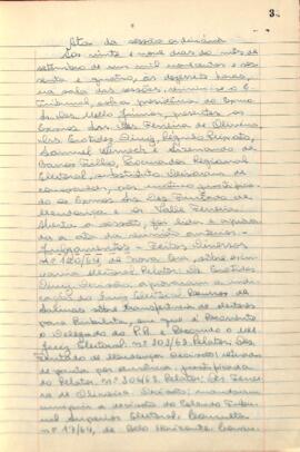 Ata da Sessão Ordinária do Tribunal Regional Eleitoral de Minas Gerais, realizada em 29/09/1964