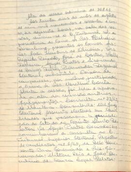 Ata da Sessão Ordinária do Tribunal Regional Eleitoral de Minas Gerais, realizada em 30/08/1965