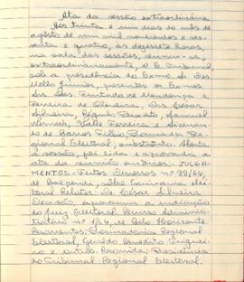 Ata da Sessão Ordinária do Tribunal Regional Eleitoral de Minas Gerais, realizada em 31/08/1964