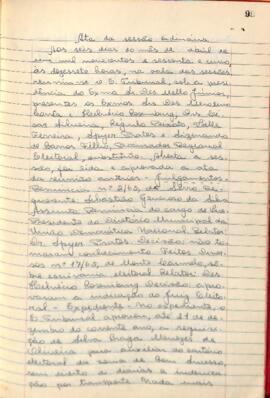 Ata da Sessão Ordinária do Tribunal Regional Eleitoral de Minas Gerais, realizada em 06/04/1965