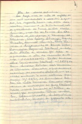 Ata da Sessão Ordinária do Tribunal Regional Eleitoral de Minas Gerais, realizada em 13/08/1964