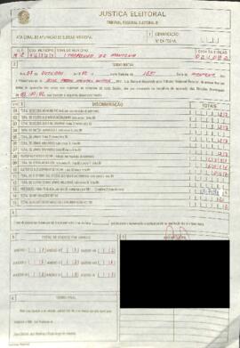 Termo Inicial de Apuração das Eleições Municipais de 1992 do Município de Itabirinha de Mantena