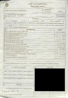 Termo Inicial de Apuração das Eleições Municipais de 1992 do Município de Lajinha