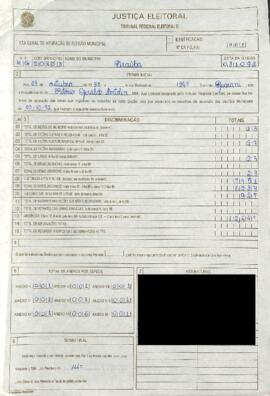 Termo Inicial de Apuração das Eleições Municipais de 1992 do Município de Piraúba