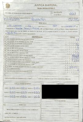 Termo Inicial de Apuração das Eleições Municipais de 1992 do Município de Pescador